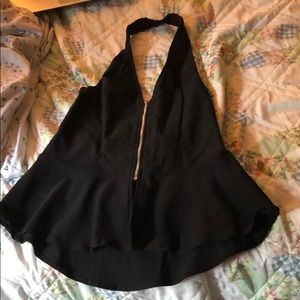 Black halter top
